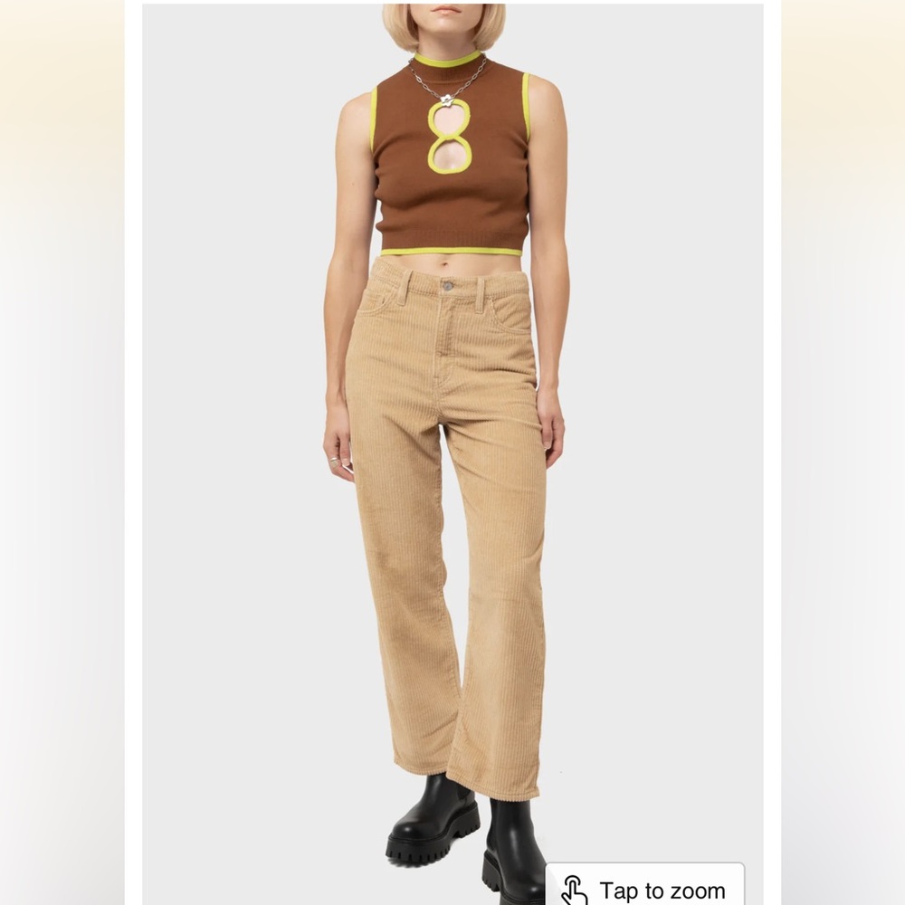 Levi’s ribcage straight ankle cords in granola